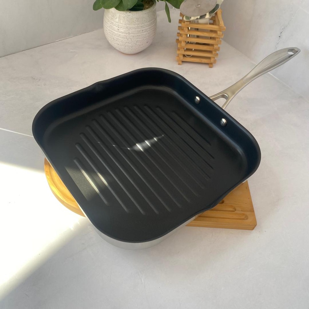 Volupto Poele A Grille Inox 26.5X26.5X4Cm