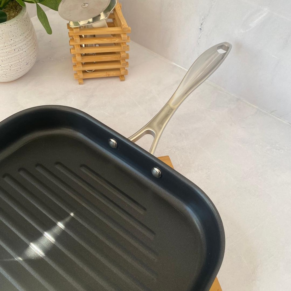 Volupto Poele A Grille Inox 26.5X26.5X4Cm