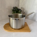 PACK TRADITION - Faitout Inox 23.5X13.3Cm - Casserole Inox 19.5X13Cm - Couscoussier Inox (6L) 20Cm - Poele Inox 28X5Cm