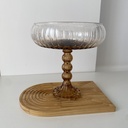 PACK LINEA - Coupe Sur Pied Ambre Large - Coupe Sur Pied Ambre Petite - Coupe Ambre Sur Pied Grande