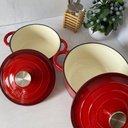 Batterie En Fonte 4 Pcs Rouge