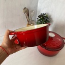 Marmite En Fonte 2Pcs Rouge