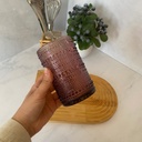 Verre Forme Haute Rose Fonce