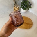 Sunflower Verre Forme Basse Rose Fonce