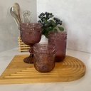 Sunflower Verre Forme Basse Rose Fonce