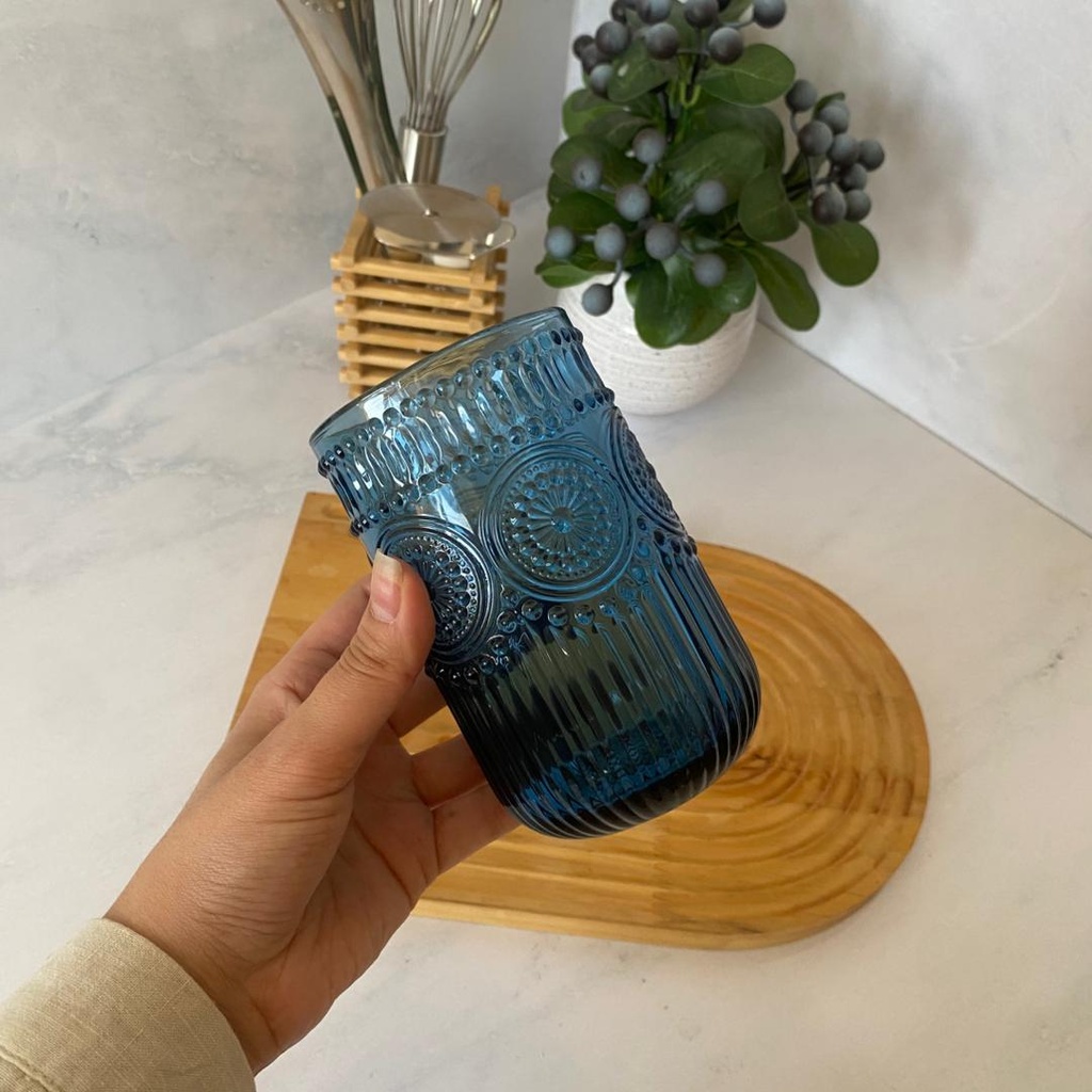Sunflower Verre Haut Bleu