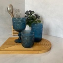 Sunflower Verre Forme Basse Bleu 7.5x9.5cm