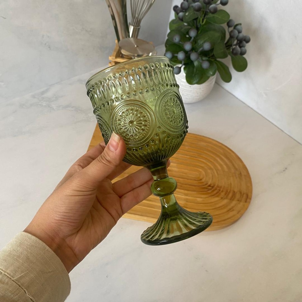 Sunflower Verre A Pied Vert