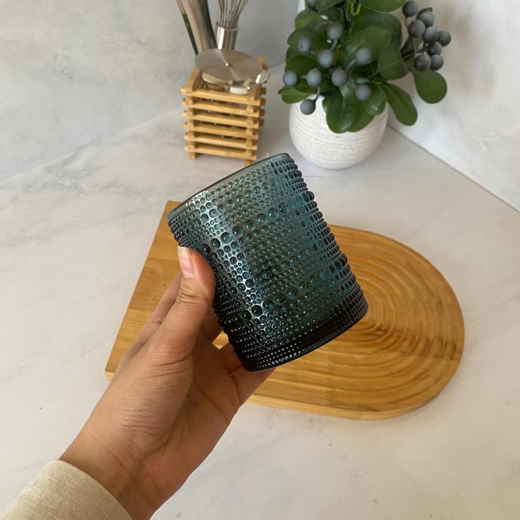 Verre Forme Basse Bleu