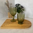 Flower Pattern Verre Bas Vert