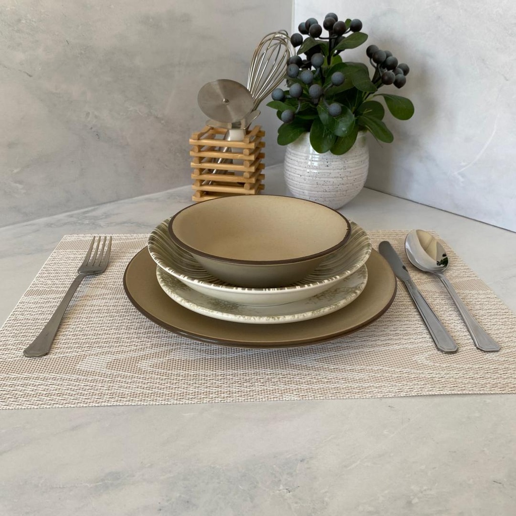 Assiette Creuse Beige 20Cm