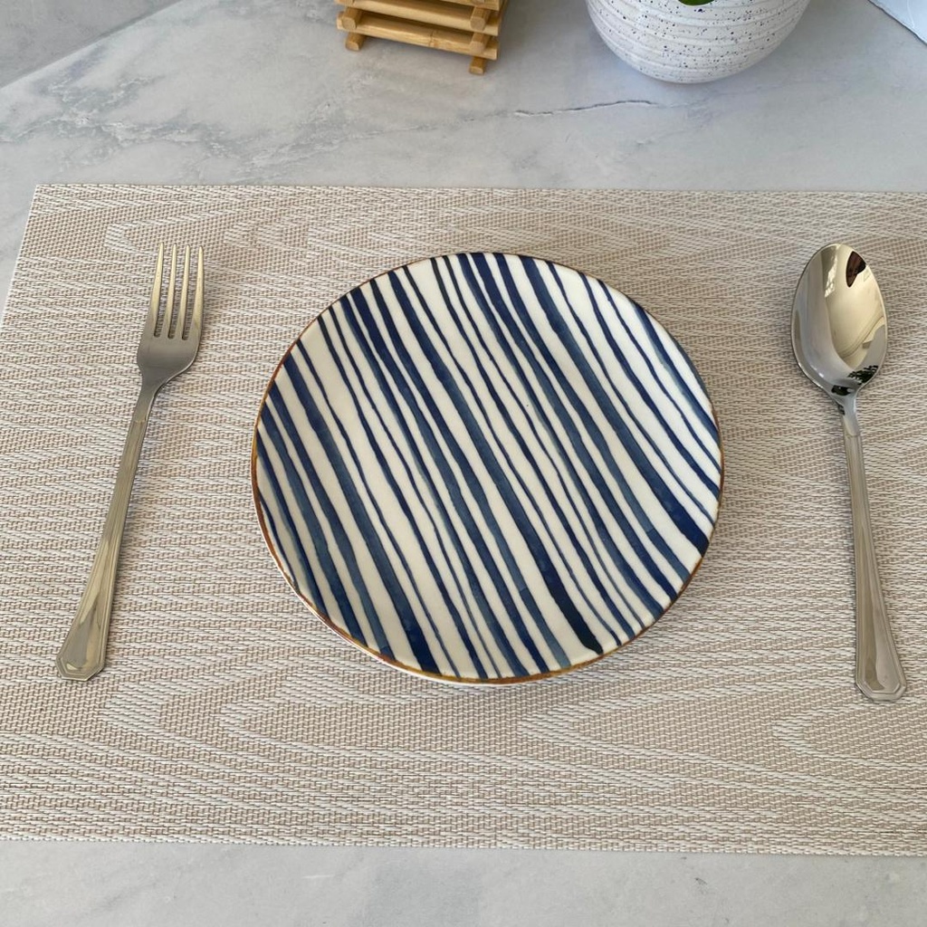 Assiette A Dessert Bleu 19Cm