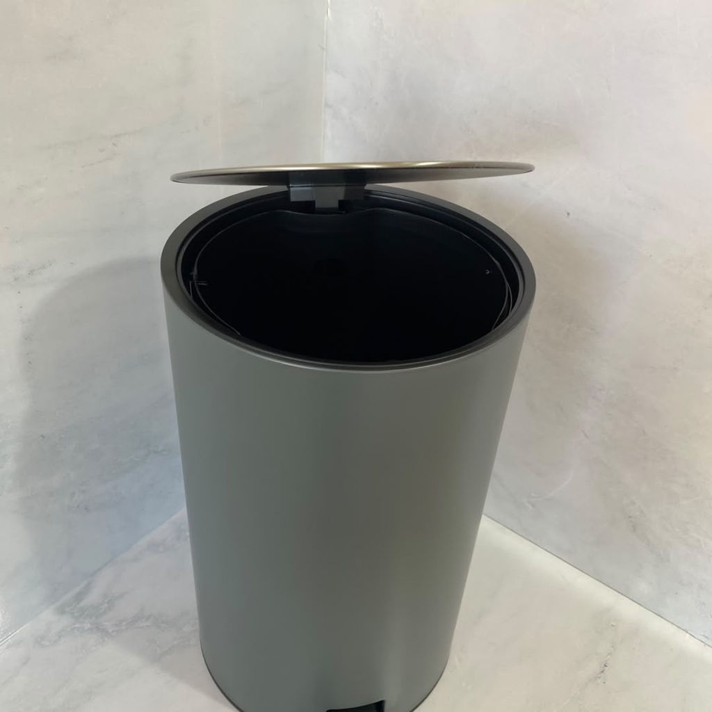 Poubelle A Pedale Jobs 12L Gris Mat