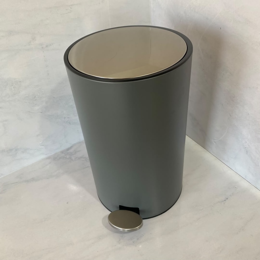 Poubelle A Pedale Jobs 12L Gris Mat