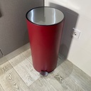 Poubelle à pédale Jobs30 L à fermeture douce – rouge mat