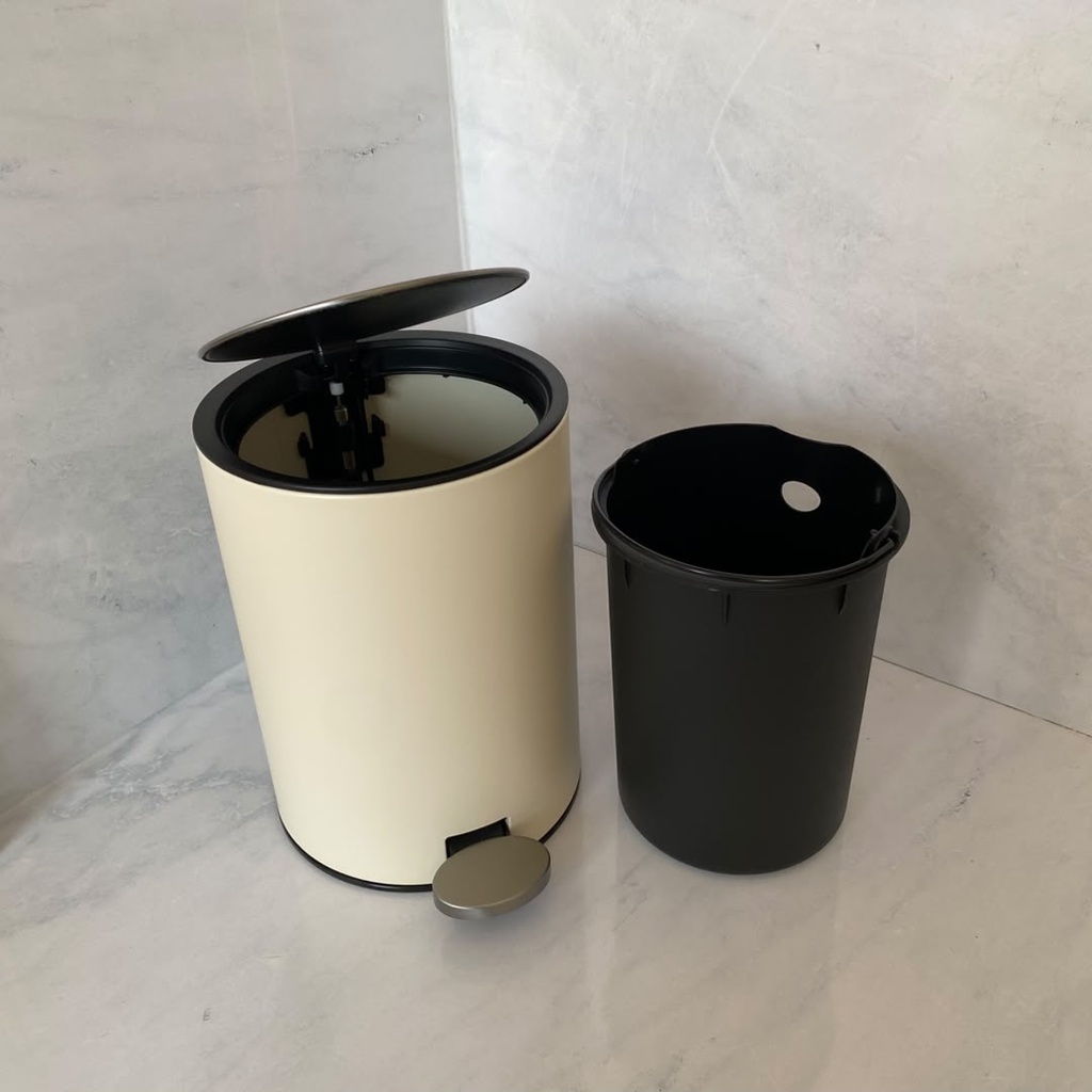 Poubelle A Pedale Jobs 3L Creme Matte