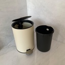 Poubelle A Pedale Jobs 3L Creme Matte