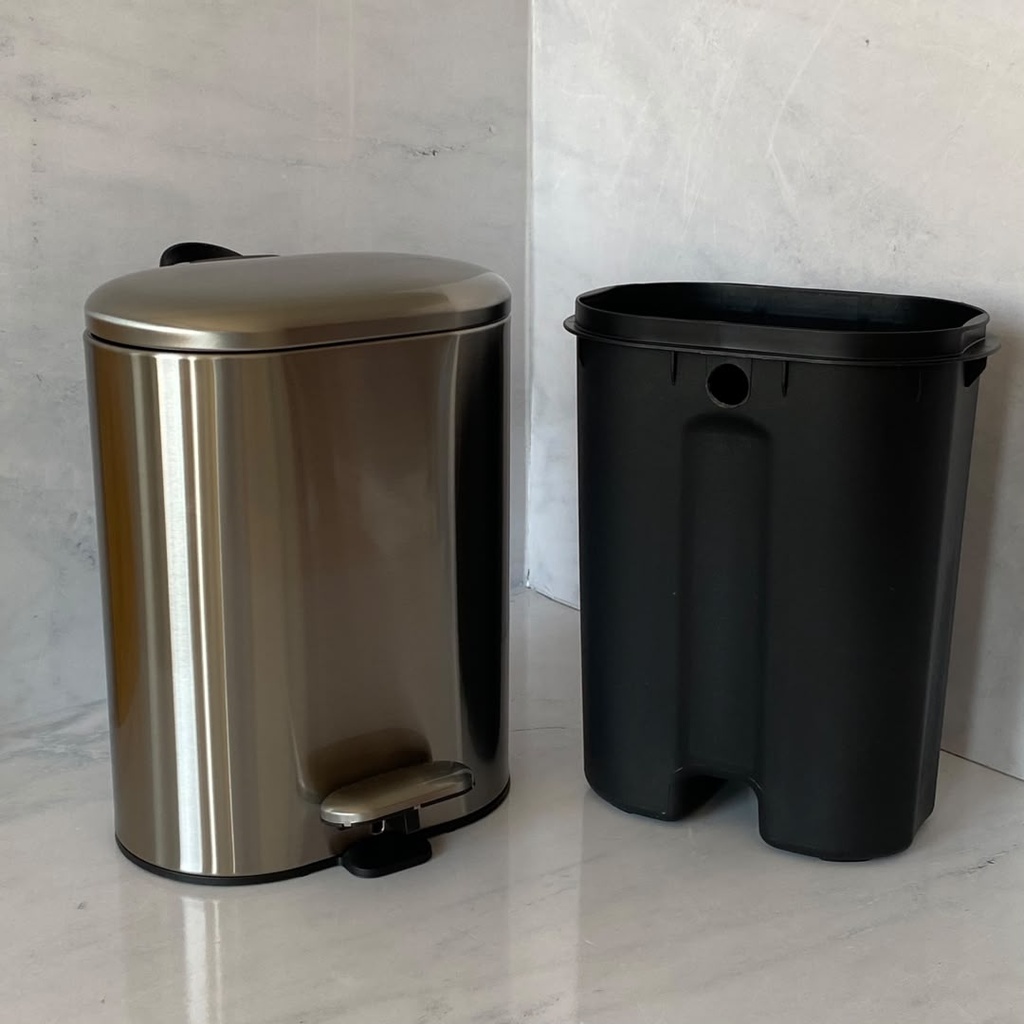 Poubelle rectangulaire Inox 5L 