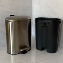 Poubelle rectangulaire Inox 5L 