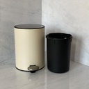 Poubelle A Pedale Jobs 3 L Creme Matte