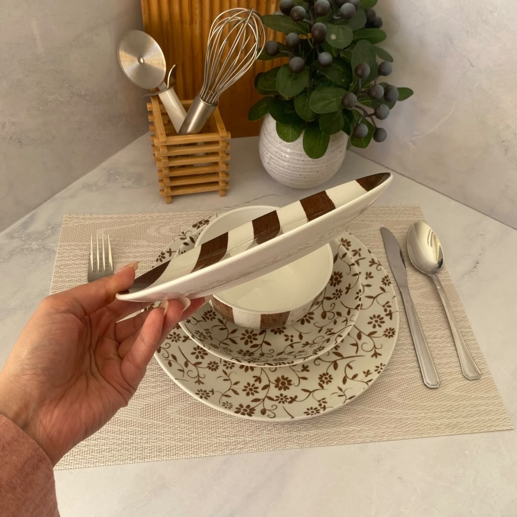 Service A Table 24 Pieces Marron