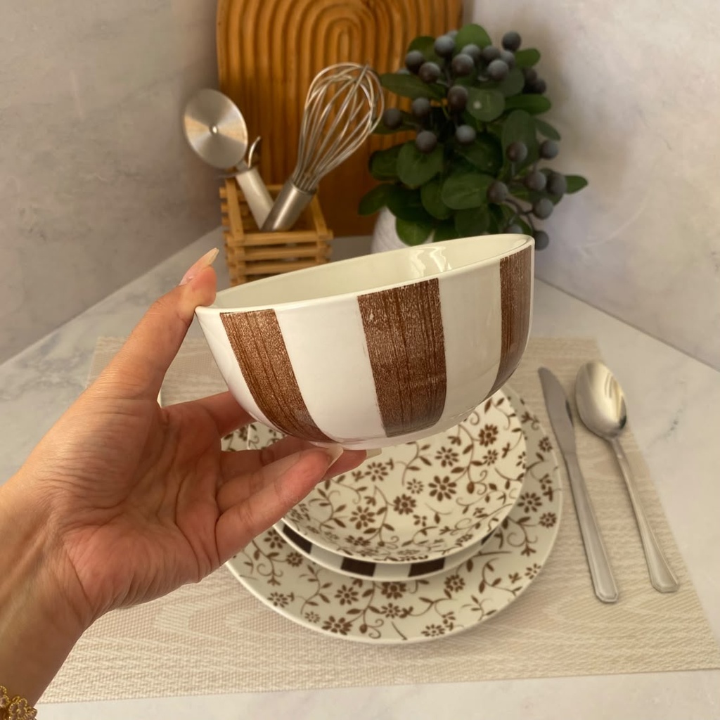 Service A Table 24 Pieces Marron