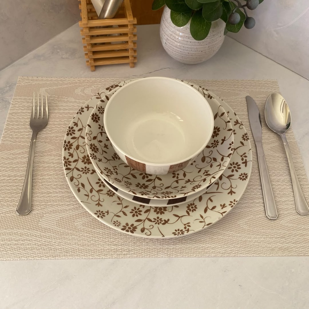 Service A Table 24 Pieces Marron