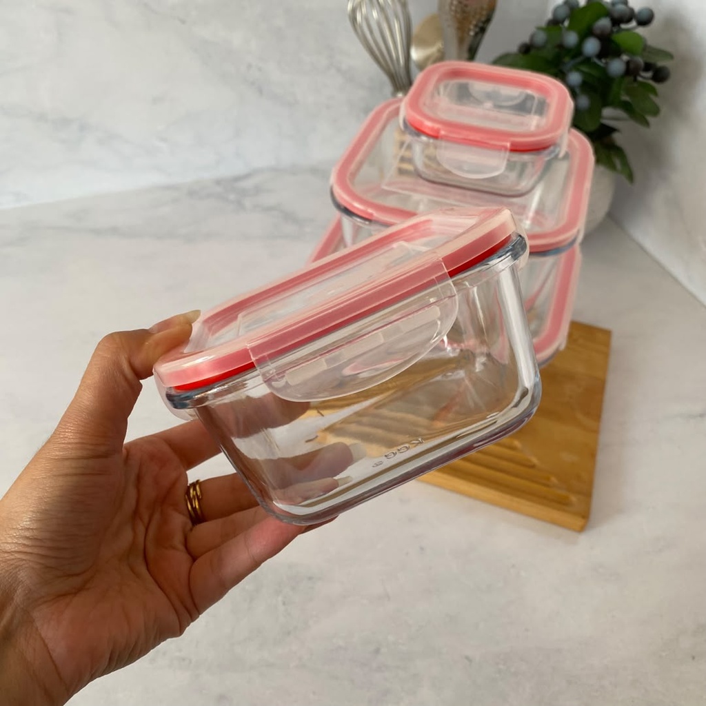 Set De 4 Boites Alimentaires Carrees