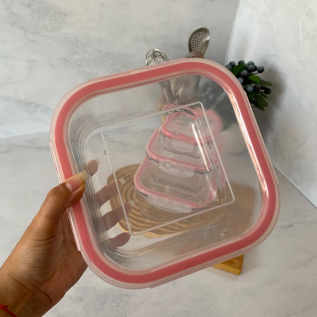 Set De 4 Boites Alimentaires Carrees