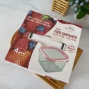 Set De 4 Boites Alimentaires Carrees