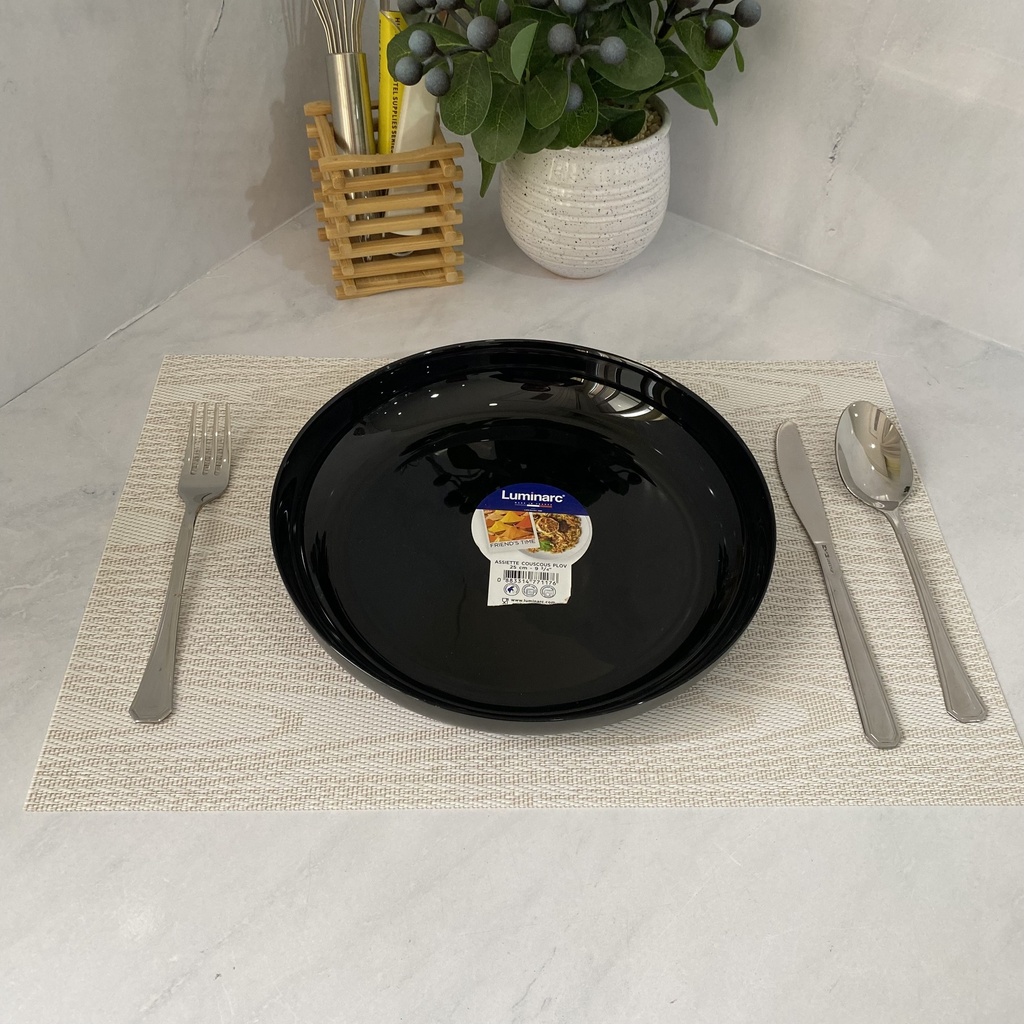 Friends Time Assiette Ronde Creuse Noir 25 Cm