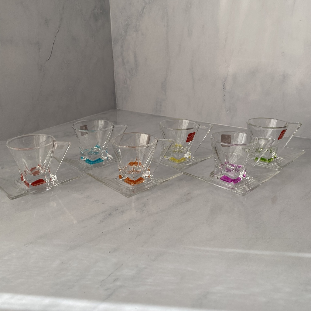Fusion Set 6 Tasses A Cafe Couleurs