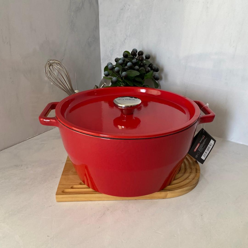 Pyrex Slowcook Rouge Cocotte Ronde 28Cm