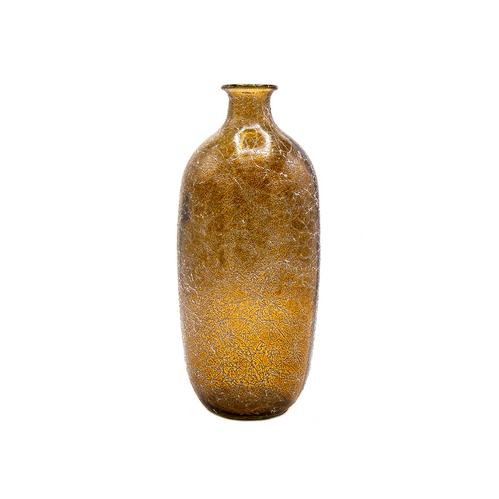 SILK VASE 31CM MARRON