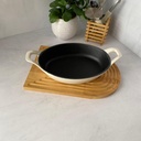 POELE EN FONTE 24CM BEIGE