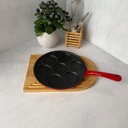 Poele A Pancake Rouge 23Cm En Fonte