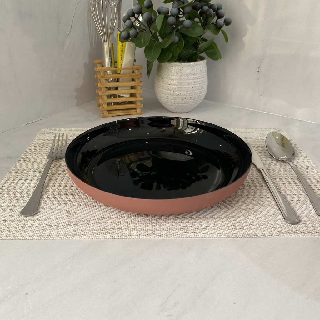 Vicky Noir Terracotta Assiette 25Cm