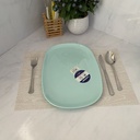 Diwali light Turquoise Assiette De Presentation 34x24Cm