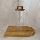 Bocal en verre 1400ml+couver à poignée