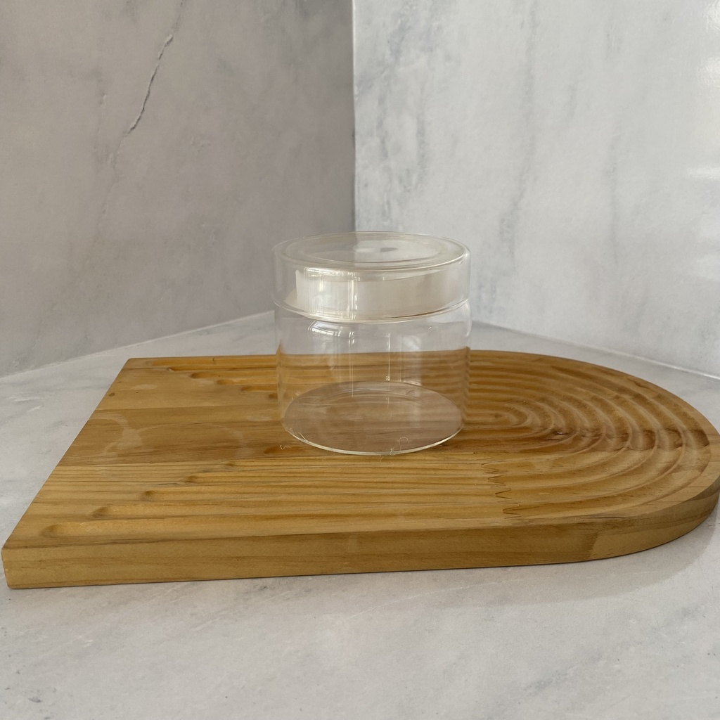 Bocal en verre  500ml + couver en verre