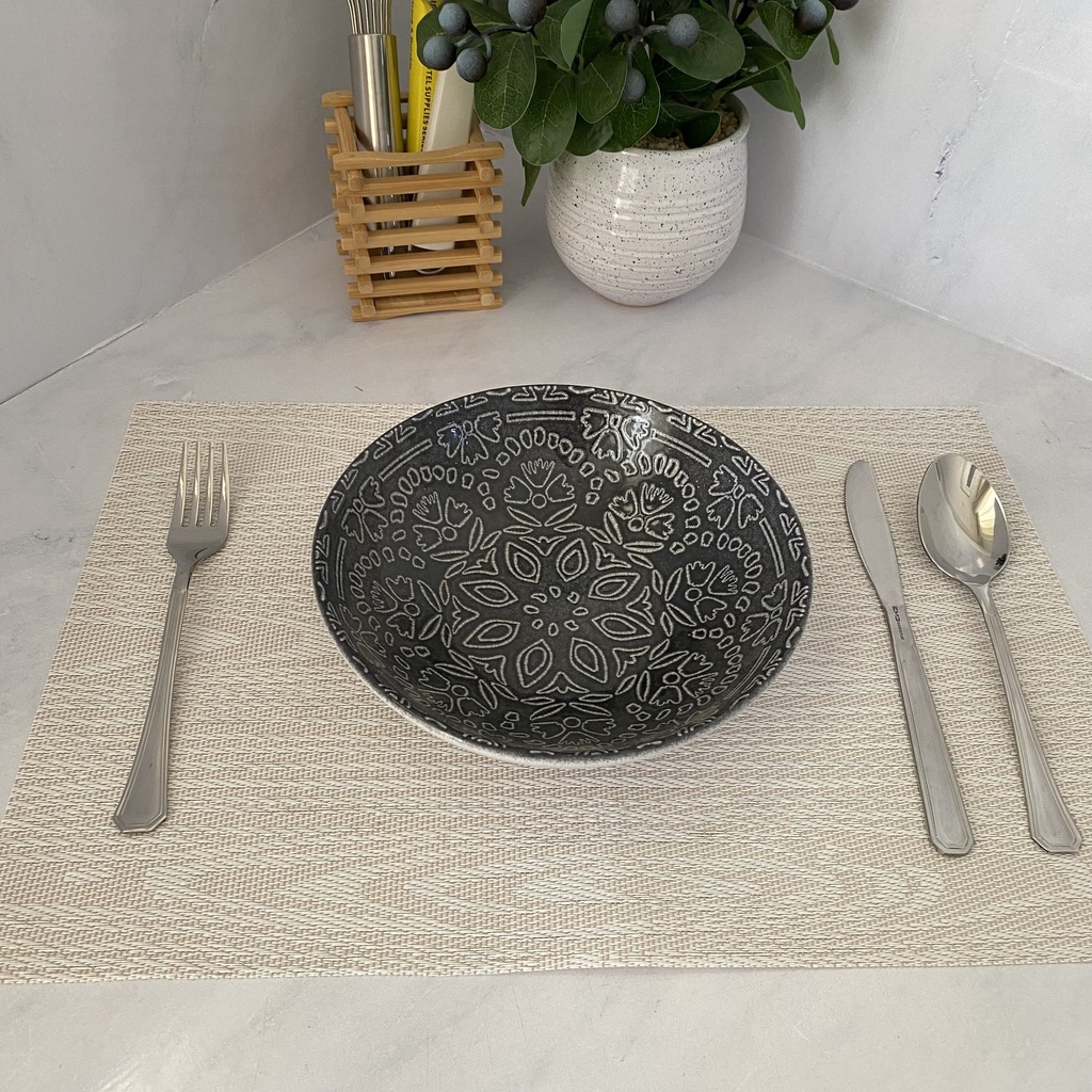 Assiette Creuse Grise Midnight