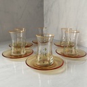 service a the 17 cl botanical 6verre 6sous tasse jaune