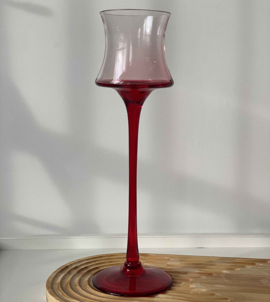 Bougeoir Rouge Slim Petit