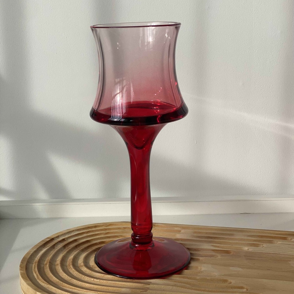 Bougeoir Rouge Slim Grand