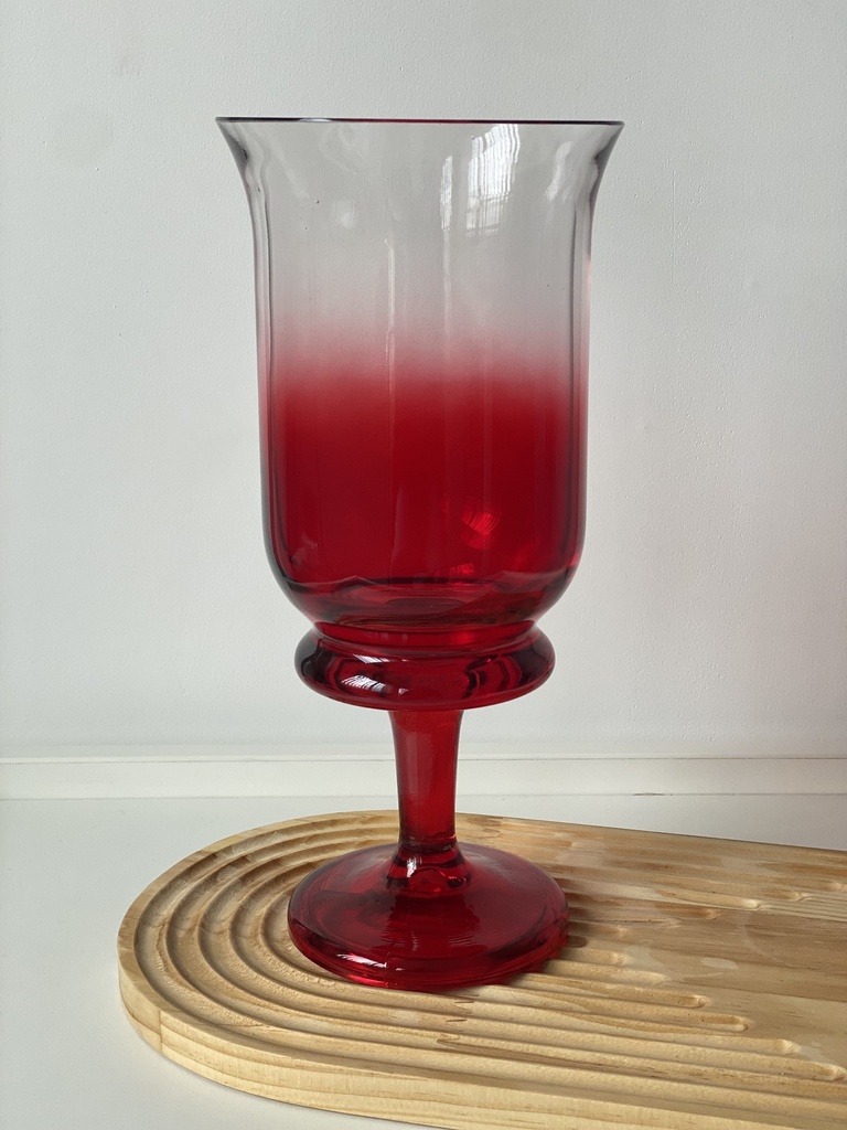 Vase à pieds riva coloré  13X30cm