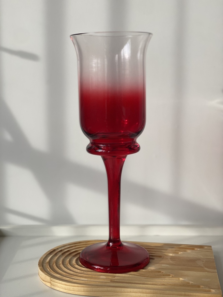 Vase à pieds riva coloré  13X40cm