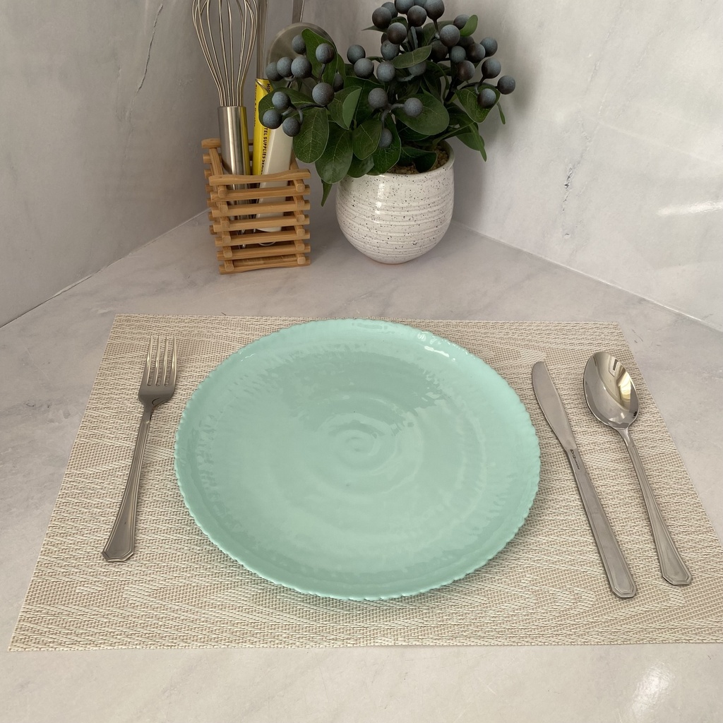 Assiette Plate 26 Cm Ammonite Light Turquoise