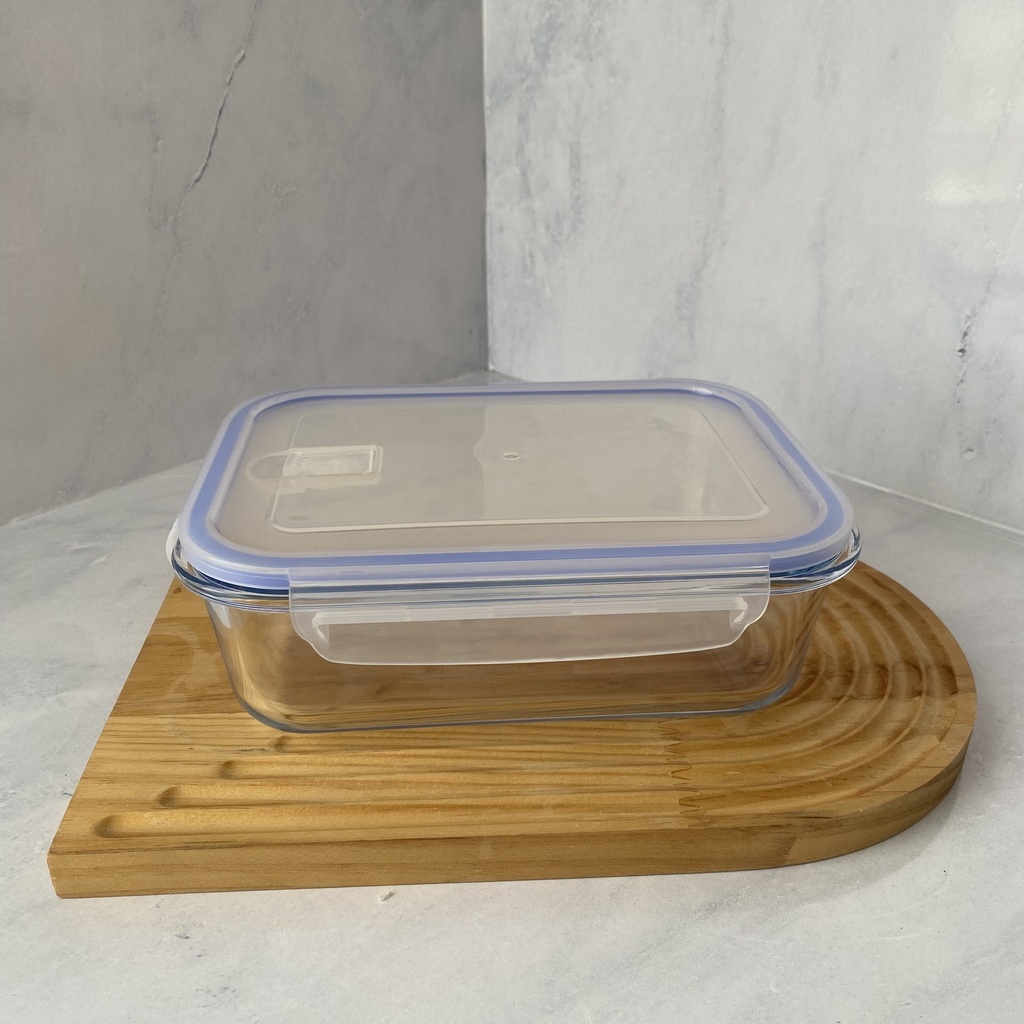 Boite de conserv en verre rectangle 1520 ml +cv