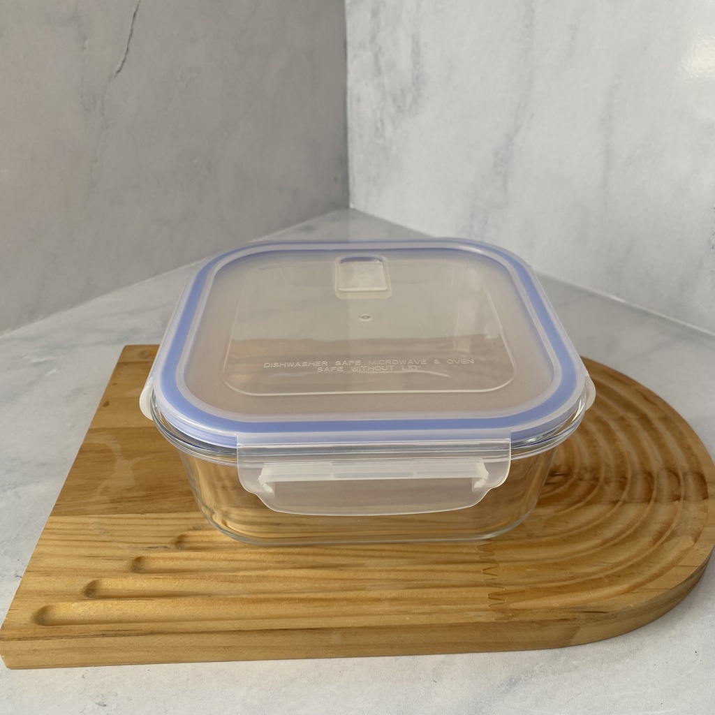 Boite De Conservation En Verre Carré 1100 Ml+ Couvercle