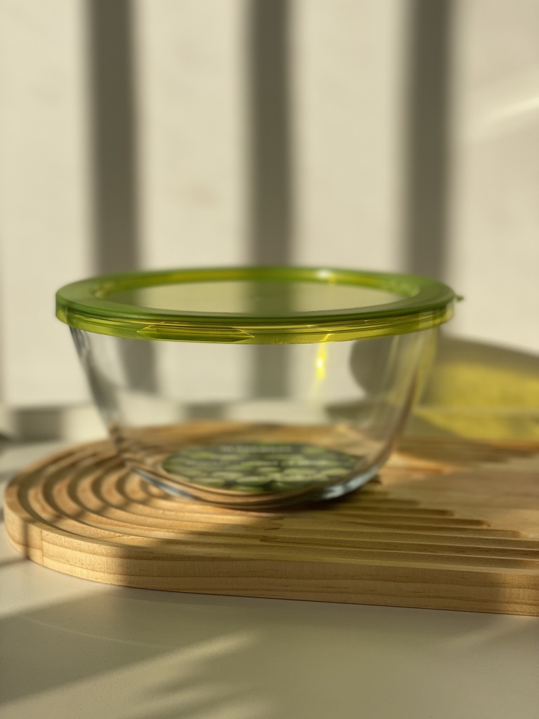 Bol A Mixer En Verre Avec Couvercle 2 L